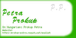 petra prokup business card